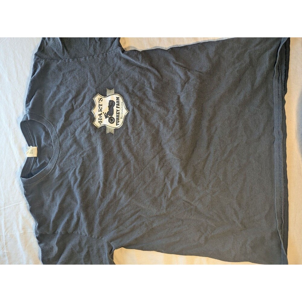 Hart's Turkey Farm Navy Blue Motorcycle Week Graphic T-Shirt Large